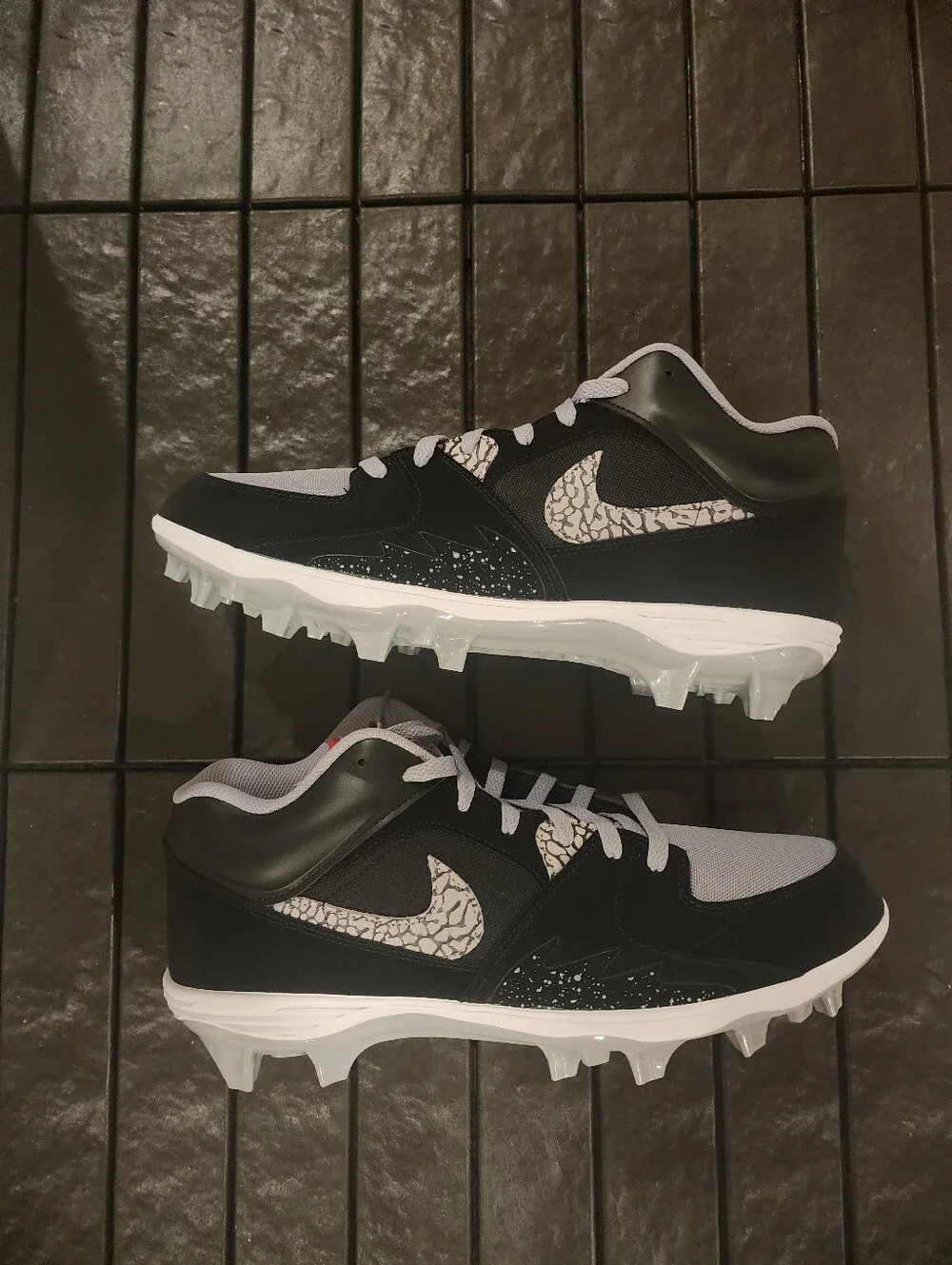 Men's Air Jordan Stadium 90 Cleat 'Black Cement' Football Cleats